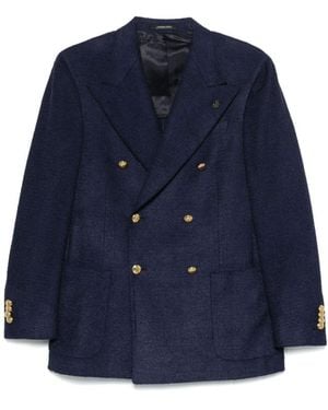 Gabriele Pasini Double-breasted Wool Blend Blazer - Blue