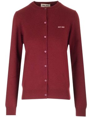 Miu Miu Cashmere Cardigan - Red