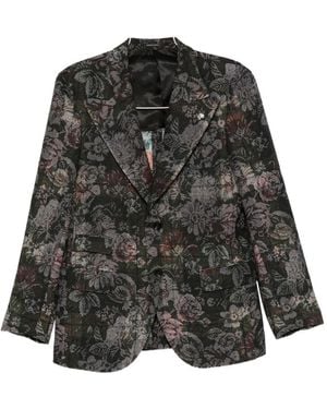 Gabriele Pasini Blazer With Floral Pattern - Black