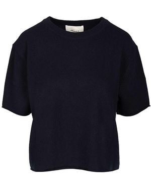 Lisa Yang Short-sleeved Cashmere Top - Blue