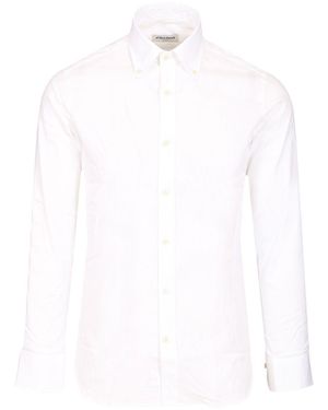 Al Duca d'Aosta Pinpoint Cotton Button Down Shirt - White