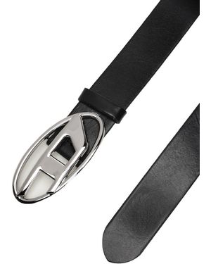 ベルト Diesel Belt With Livestream Print Diesel Men Leather Belt With Logo Buckle 95 Casual Classic