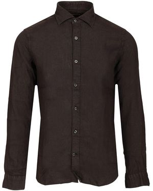 Al Duca d'Aosta Linen Shirt - Black