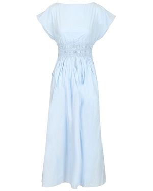 Matteau Gathered Waist Midi Dress - Blue