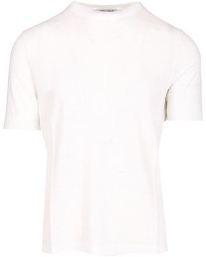 Al Duca d'Aosta Slim Fit Linen T-shirt - White