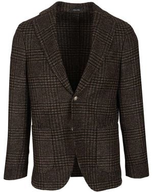 Al Duca d'Aosta Prince Of Wales Blazer - Black