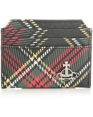 Vivienne Westwood Tartan Card Holder - Grey