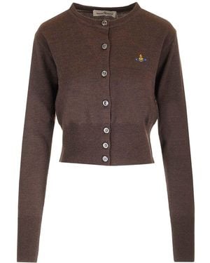 Vivienne Westwood "bea" Cropped Cardigan - Brown