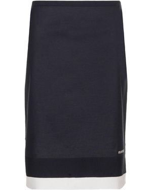 Miu Miu Skirt With Double Layer - Blue