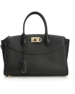 Ferragamo Top Handle Bag - Black