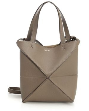 Loewe "puzzle Fold" Mini Tote Bag - Grey