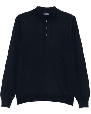 Barba Napoli Wool Polo Shirt - Blue