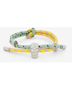 McQueen Skull Cord Bracelet - Yellow