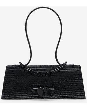 McQueen Jeweled Top Handle - Black