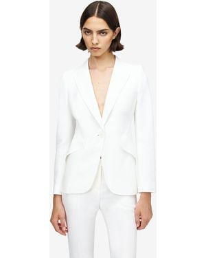 McQueen Crepe Peak Jacket - White