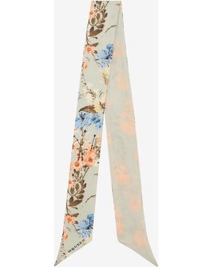 McQueen Foulard Ruban Wallpaper Floral - Blanc