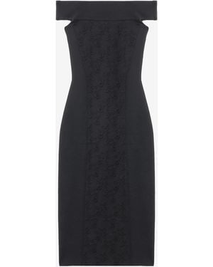 McQueen Floral Jacquard Pencil Dress - Black