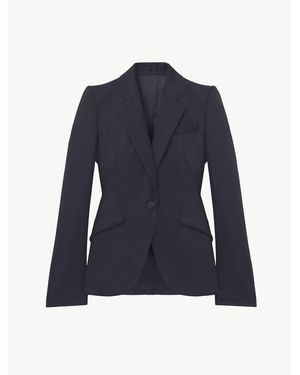McQueen Wool Single-Breasted Jacket - Blue