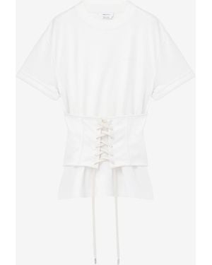McQueen Corset T-Shirt - White