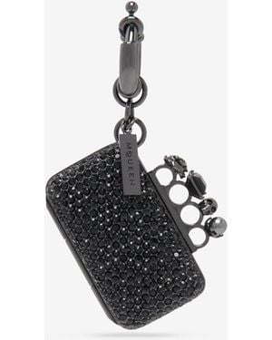 McQueen Knuckle Clutch Charm - White