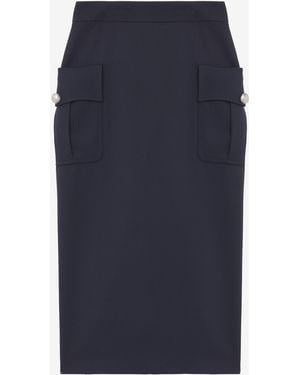 McQueen Pencil Skirt - Blue