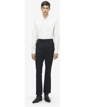 McQueen Wool Gabardine Tailored Pants - Black