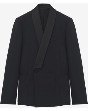 McQueen Double-Breasted Evening Jacket - Blue