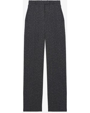 McQueen Flecked Pinstripe Tailored Pants - Blue