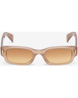 McQueen Panthos Sonnenbrille Mit T-Bar-Nieten - Natur