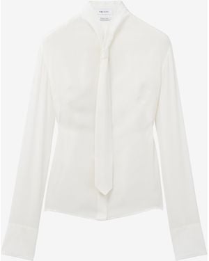 McQueen Tie Silk Shirt - White