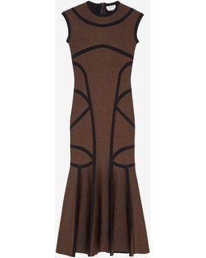 McQueen Abito Midi - Marrone