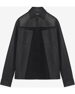 McQueen Leather Overshirt - Black