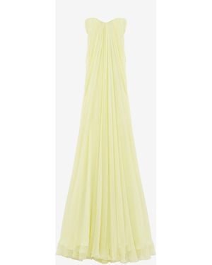 McQueen Bustier Evening Dress - Yellow
