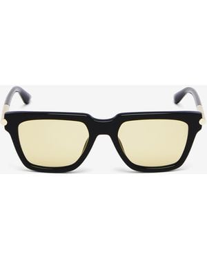 McQueen T-Bar Icon Square Sonnenbrille - Schwarz