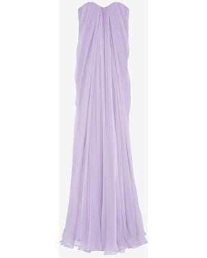 McQueen Bustier Evening Dress - Purple