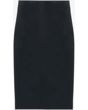 McQueen Low-Waisted Pencil Skirt - Black