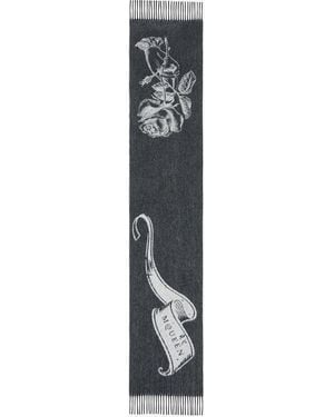 McQueen Mcqueen Tattoo Scarf - Weiß