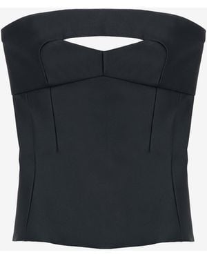 McQueen Haut Corset À Découpe - Noir