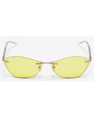 McQueen T-bar Slim Sunglasses - Yellow