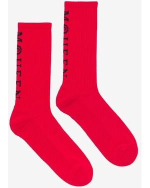 McQueen Red Mcqueen Logo Socks
