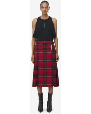 McQueen Macqueen Tartan Kilt Skirt - Red