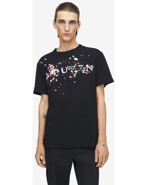 McQueen Confetti Logo T-Shirt - Black