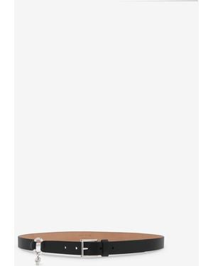 McQueen Skull-Ring-Gürtel - Weiß