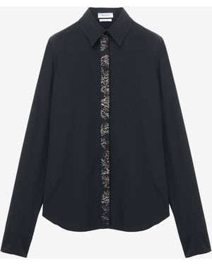 McQueen Tree Of Life' Embroidery Shirt - Blue