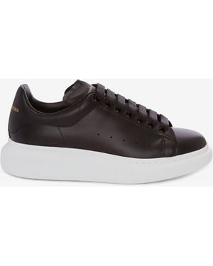 McQueen Leather Oversized Sneakers - Black