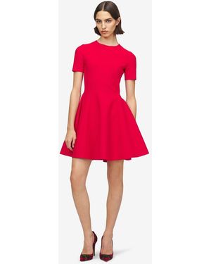 McQueen Fit And Flare Mini Dress - Red