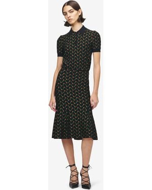 McQueen Flower Jacquard Skirt - Black