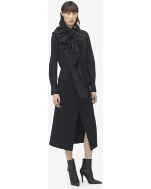 McQueen Cutaway Pencil Skirt - Black