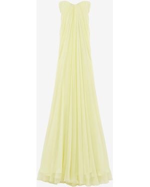 McQueen Bustier Evening Dress - Yellow