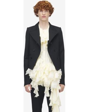 McQueen Asymmetric Lapel Jacket - Blue